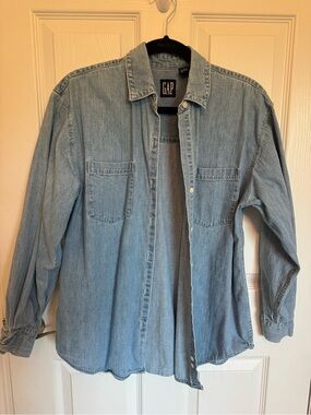 GAP Light Wash Denim Button-Down Shirt